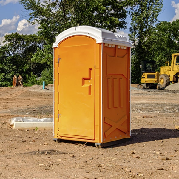 how often are the porta potties cleaned and serviced during a rental period in Hazelwood